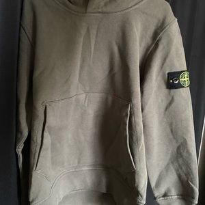 Stone Island Logo Patch Hoodie JUNIORS